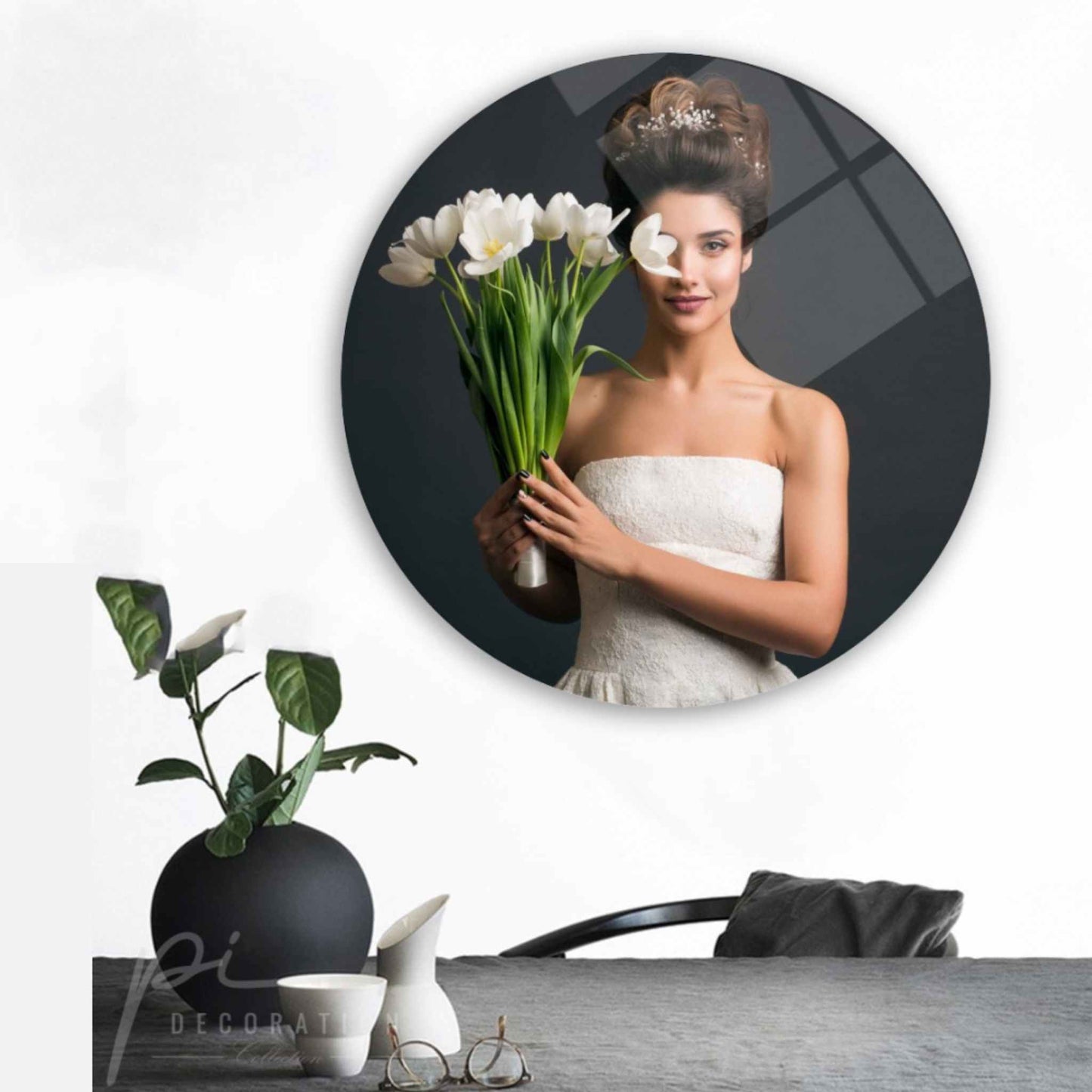 Custom Rounded Glass Wall Art