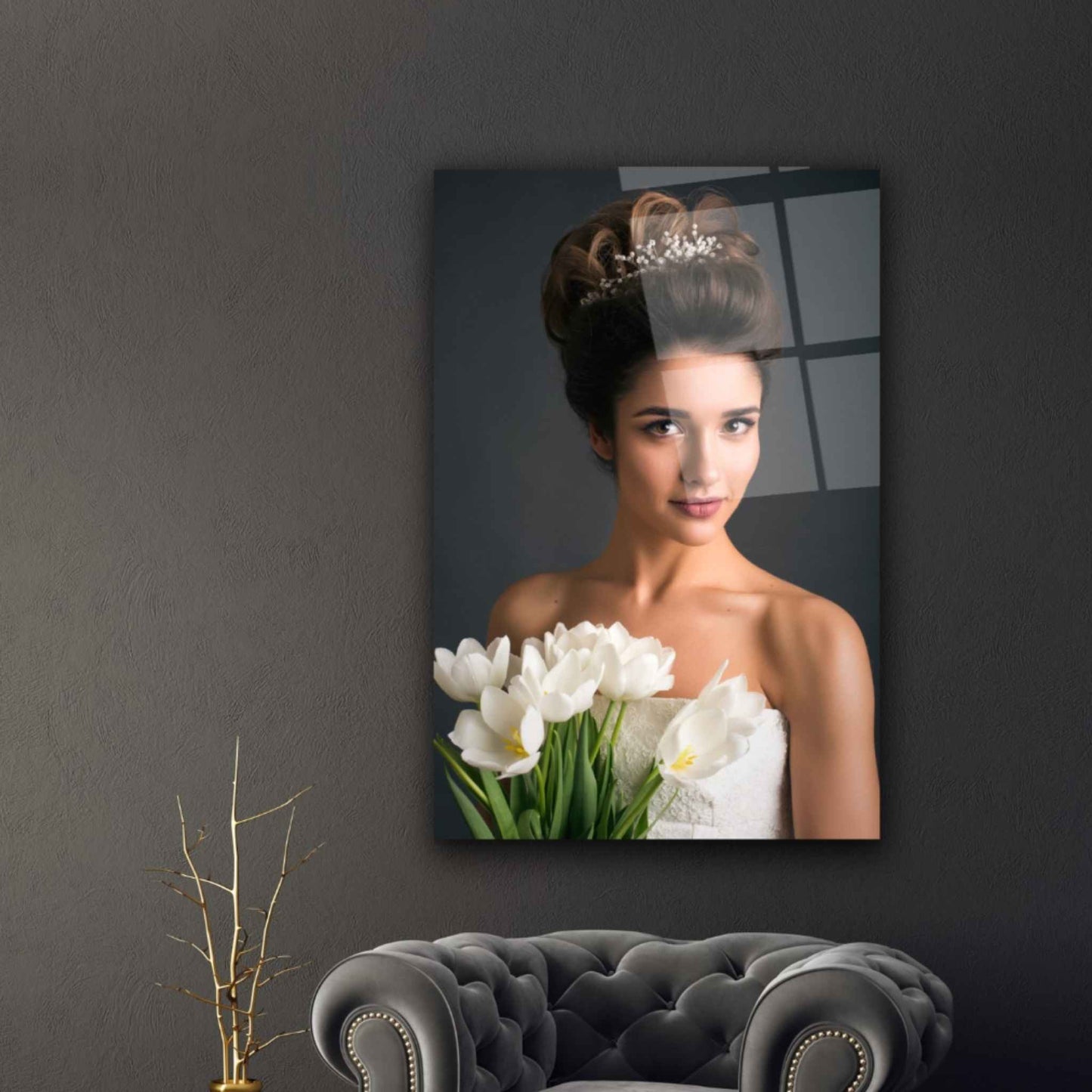 Custom Vertical Glass Wall Art