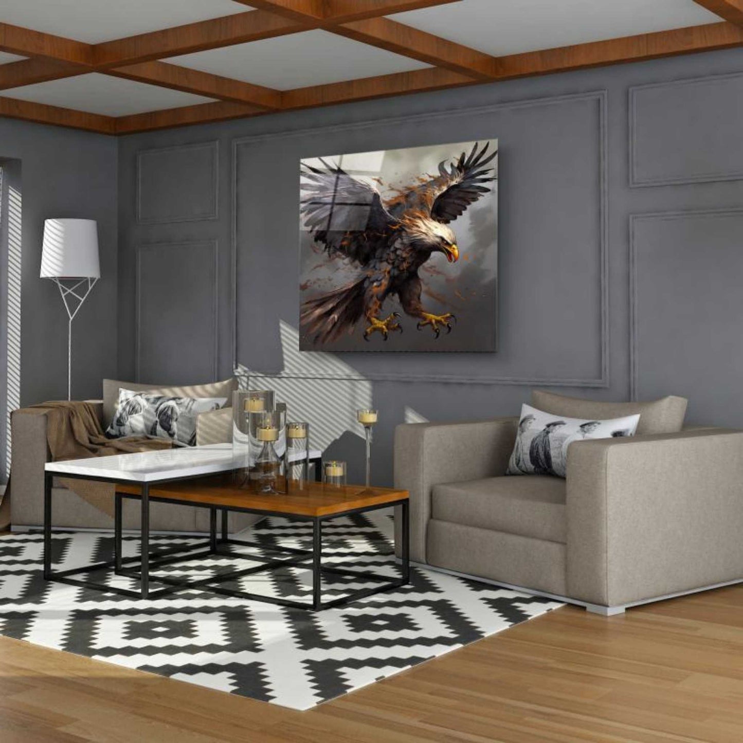 Eagle Glass Wall Art