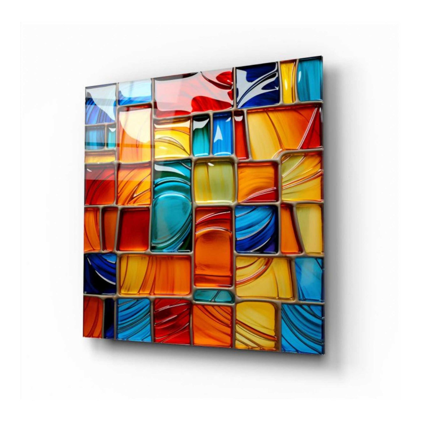Abstract Design Glass Wall Art