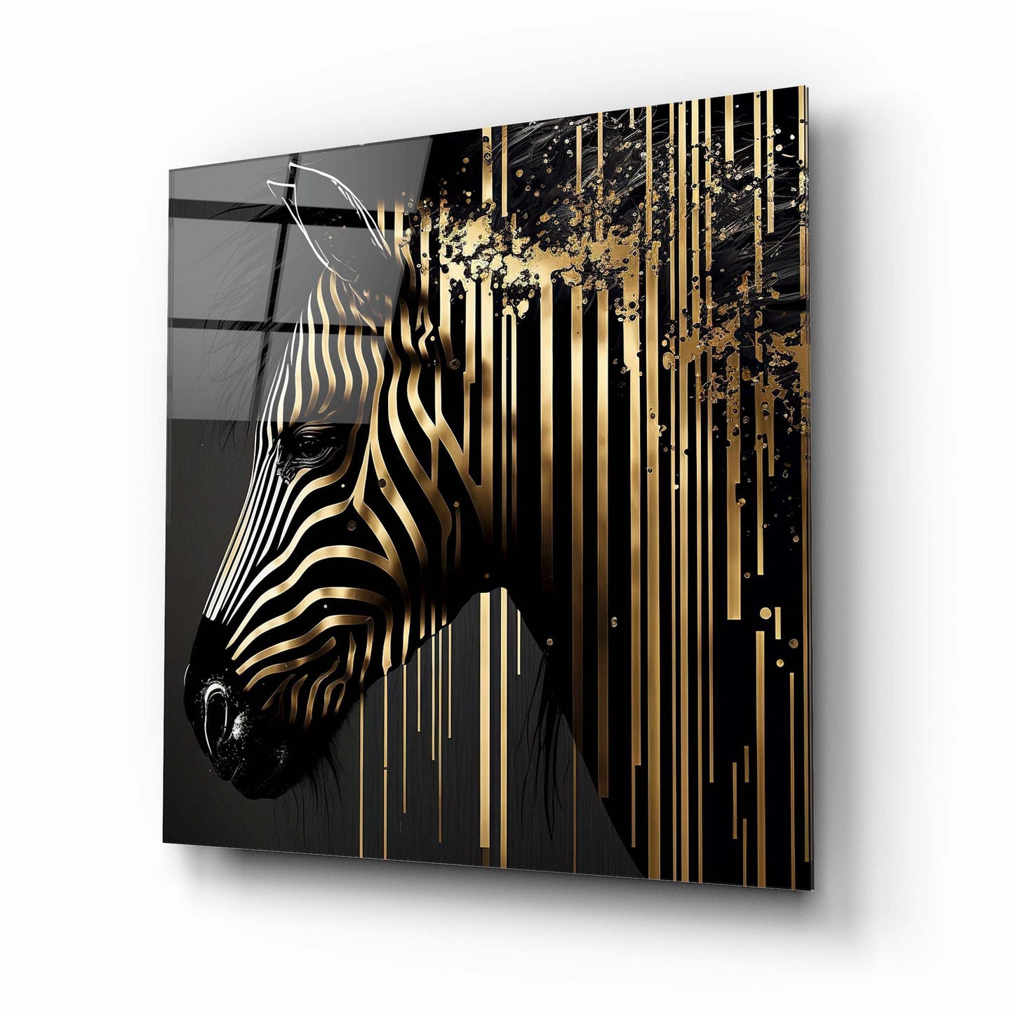 Zebra Glass Wall Art 2
