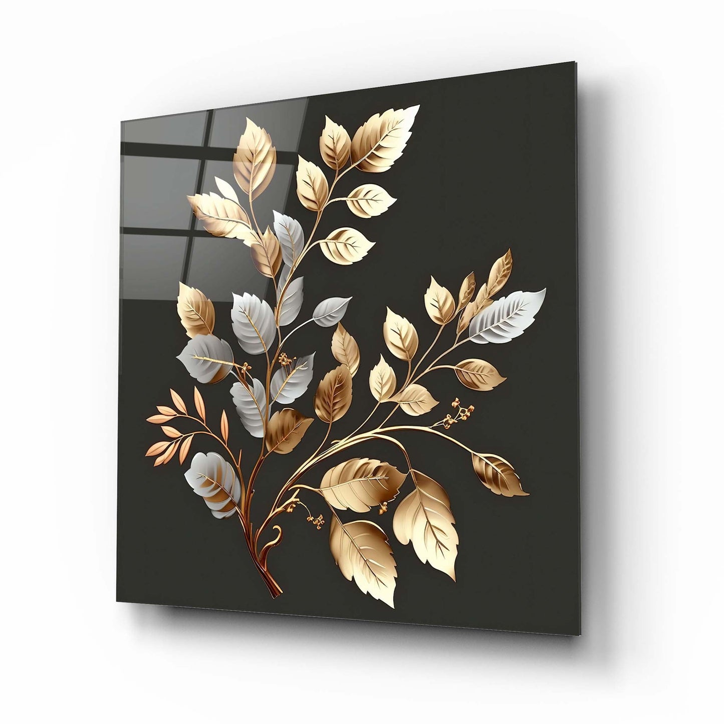 Leaf Glass Wall Art