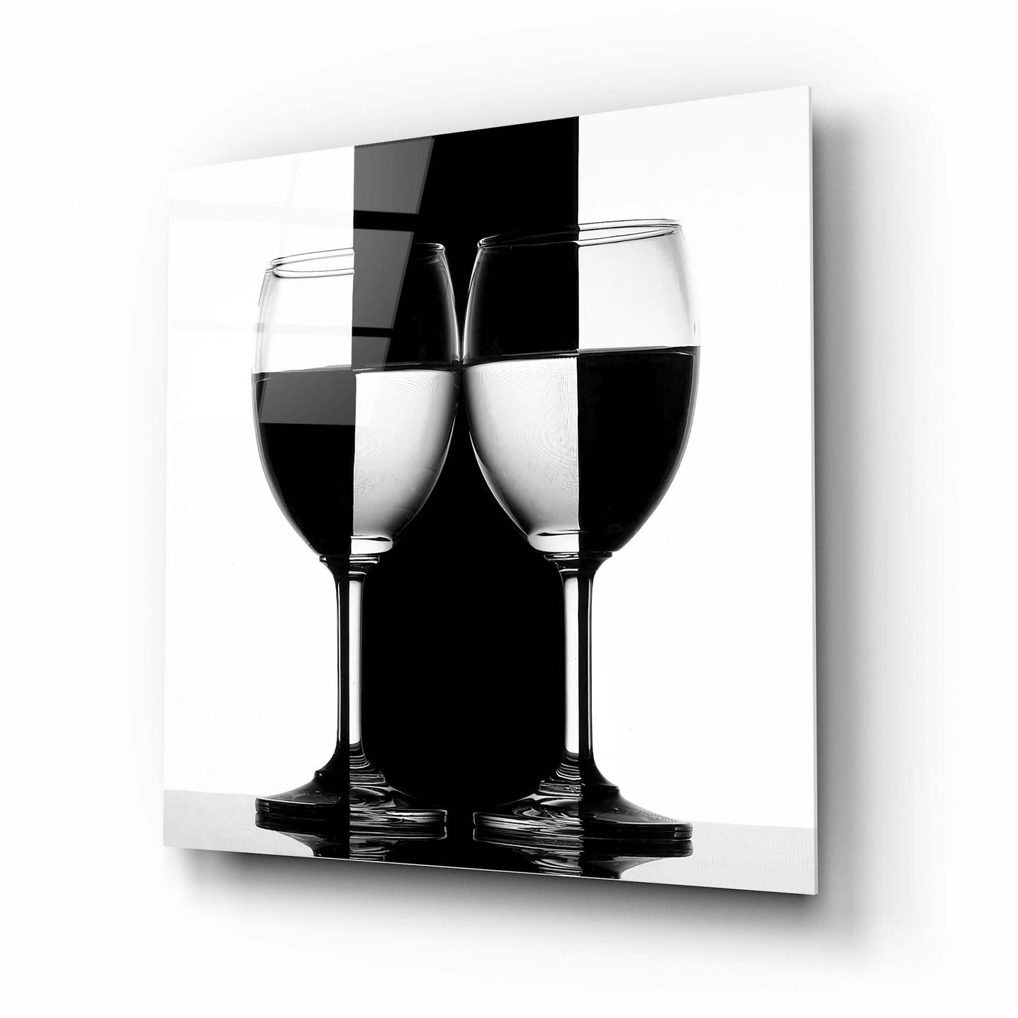 Black and White Glass Wall Art