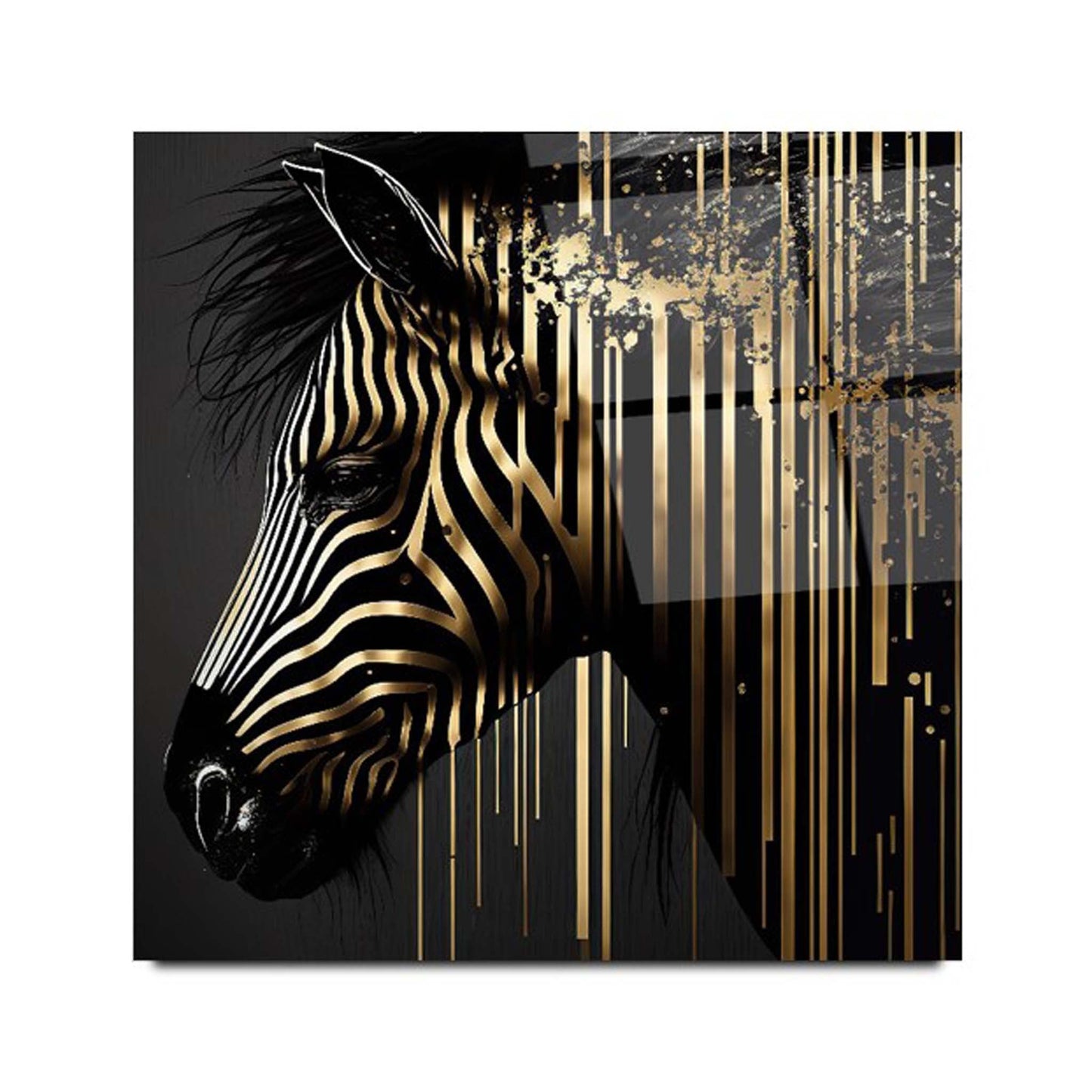 Zebra Glass Wall Art 2