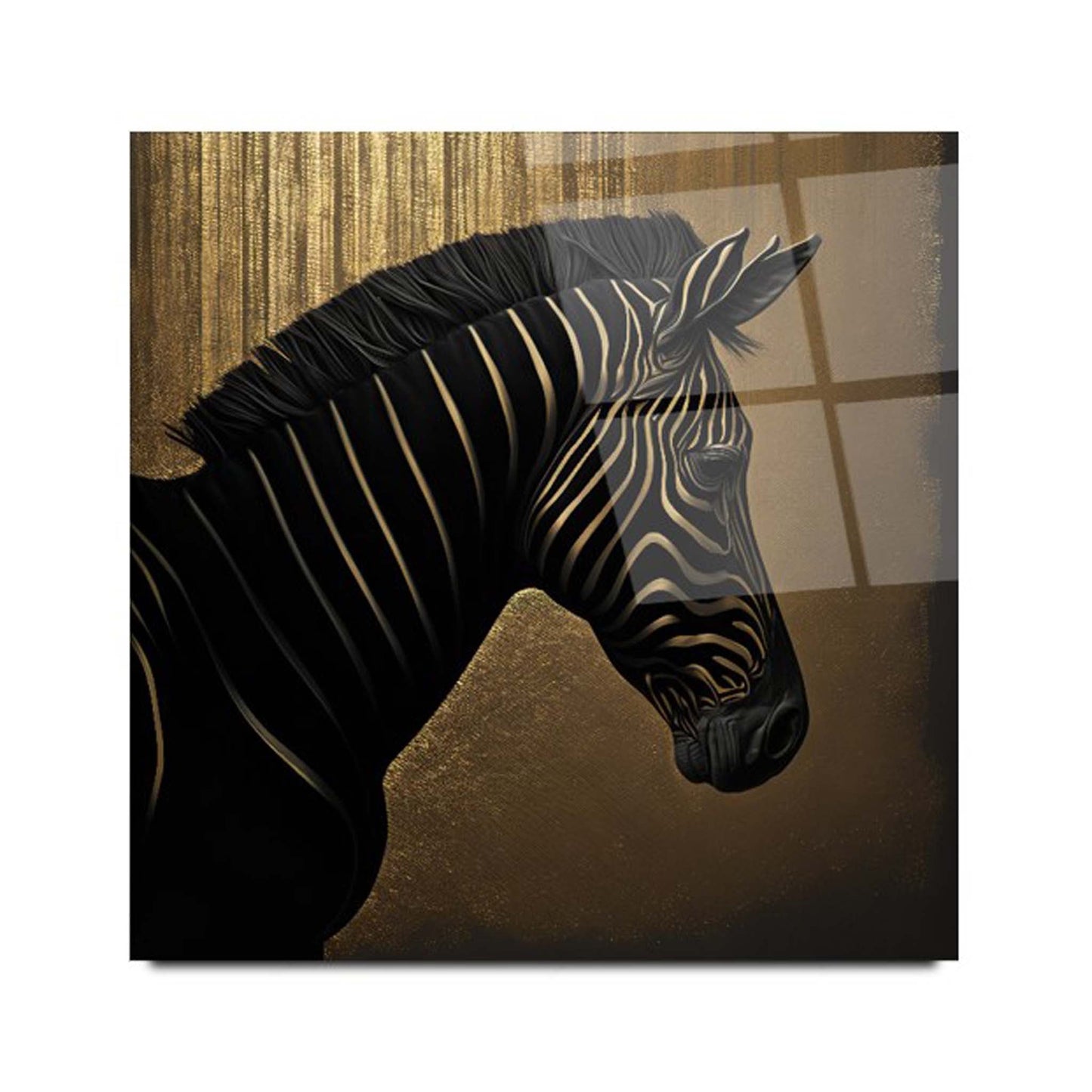 Zebra Glass Wall Art