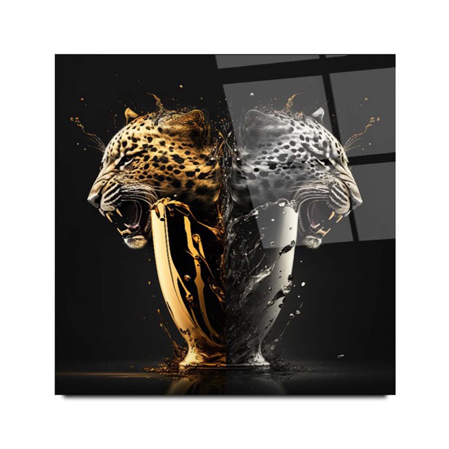 Leopard Glass Wall Art