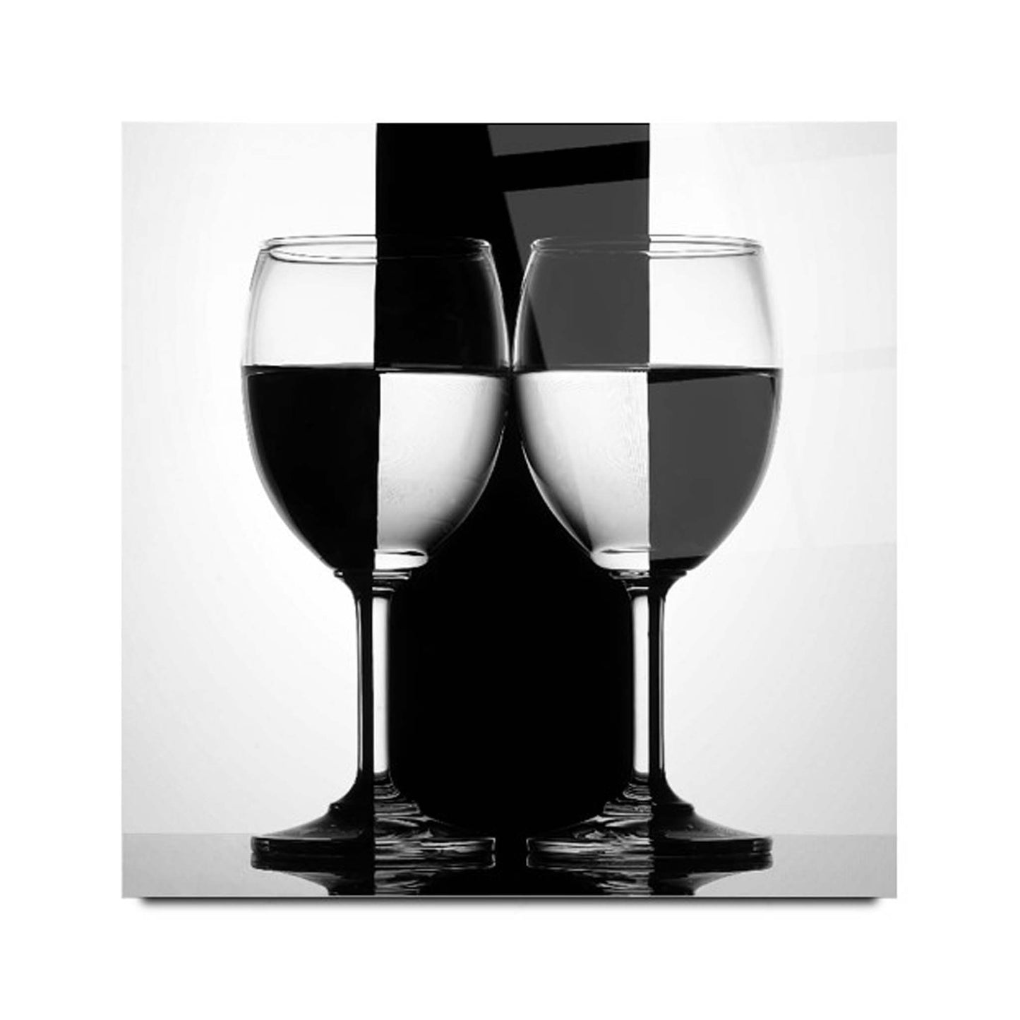 Black and White Glass Wall Art