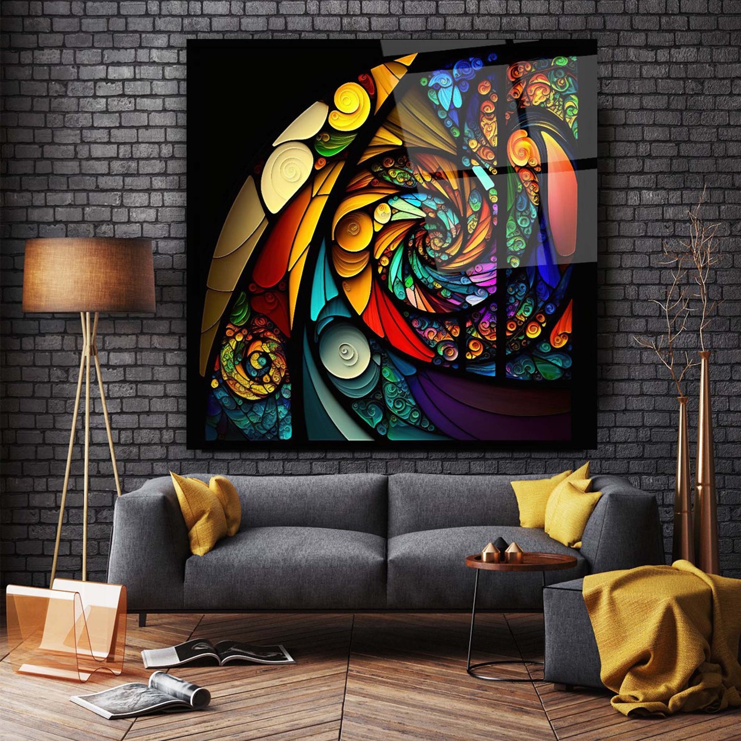 Abstract Stained Glass Wall Art 3