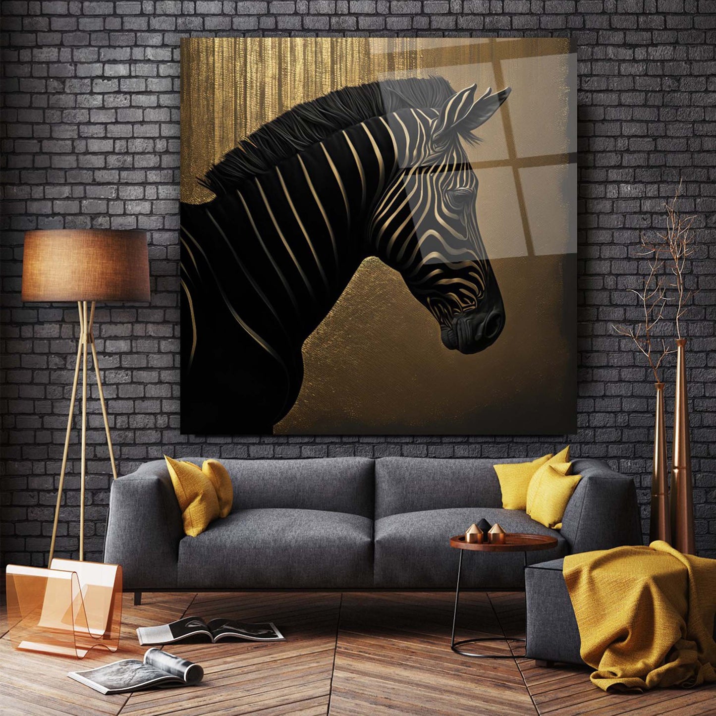 Zebra Glass Wall Art
