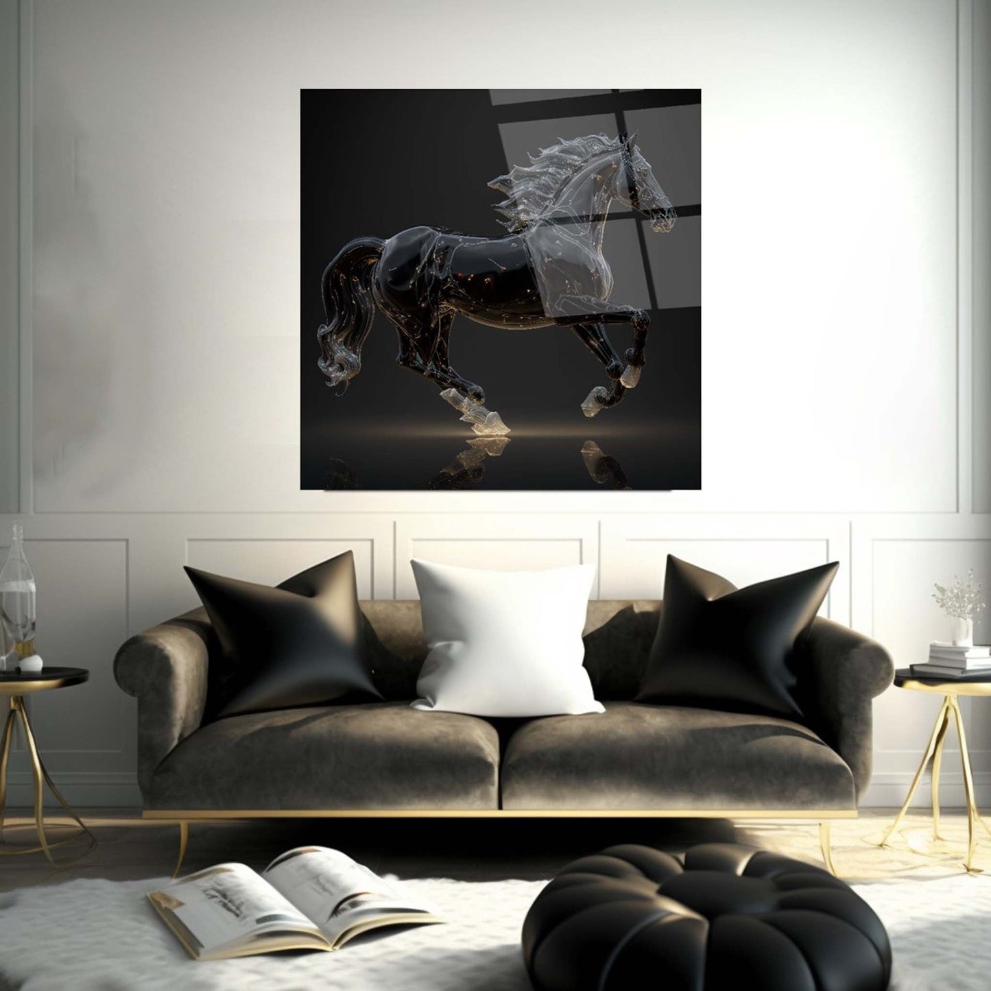 Horse Glass Wall Art