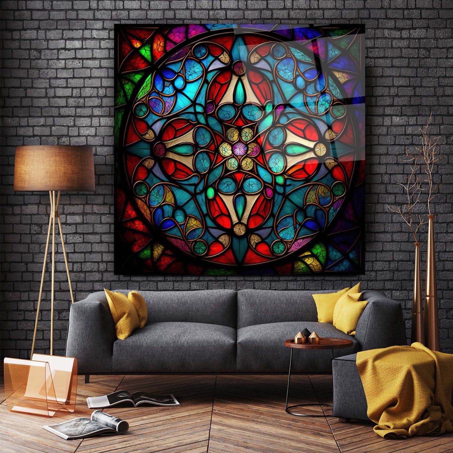 Abstract Stained Glass Wall Art 2