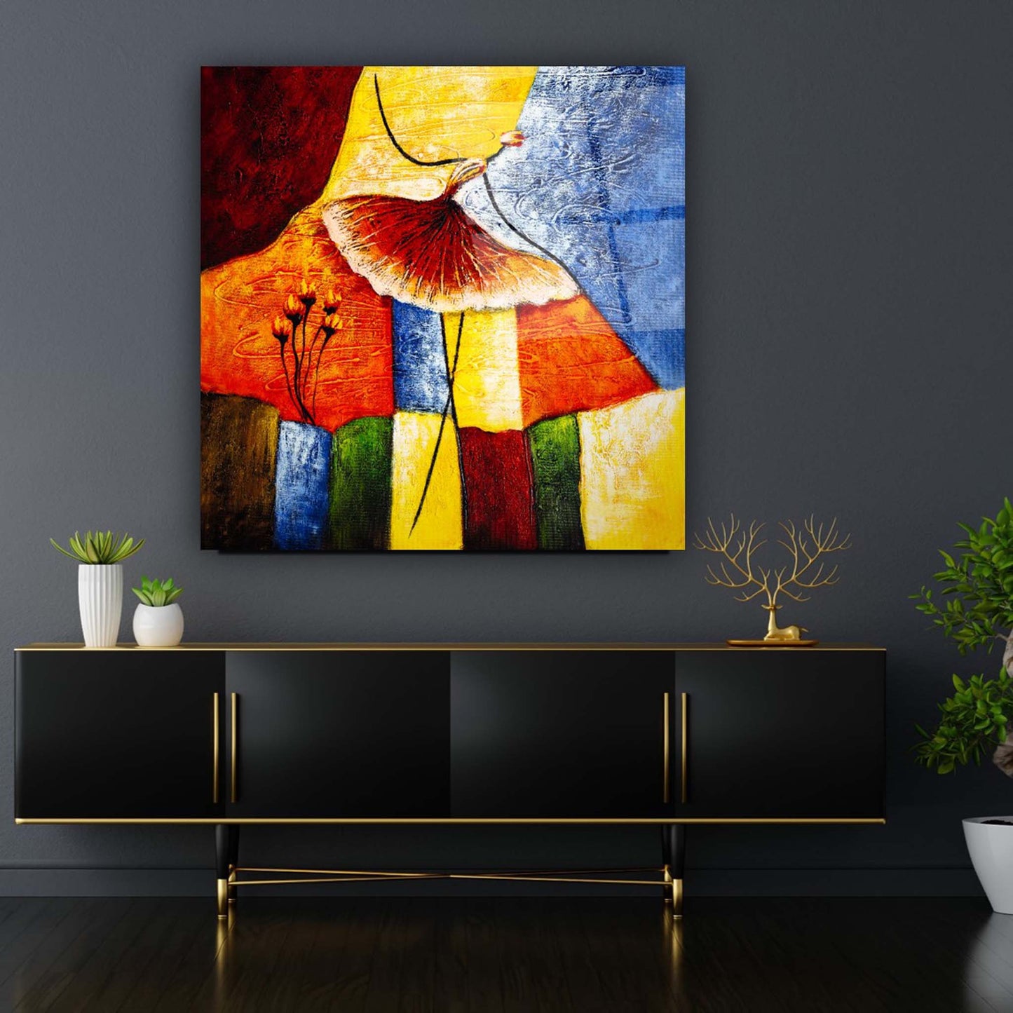 Abstract Glass Wall Art 18