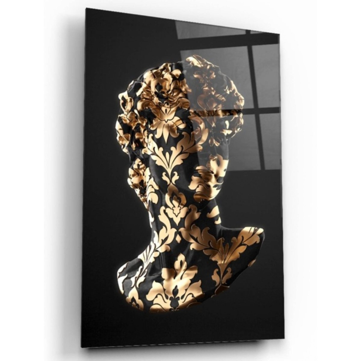 Golden David Glass Painting - Artchi