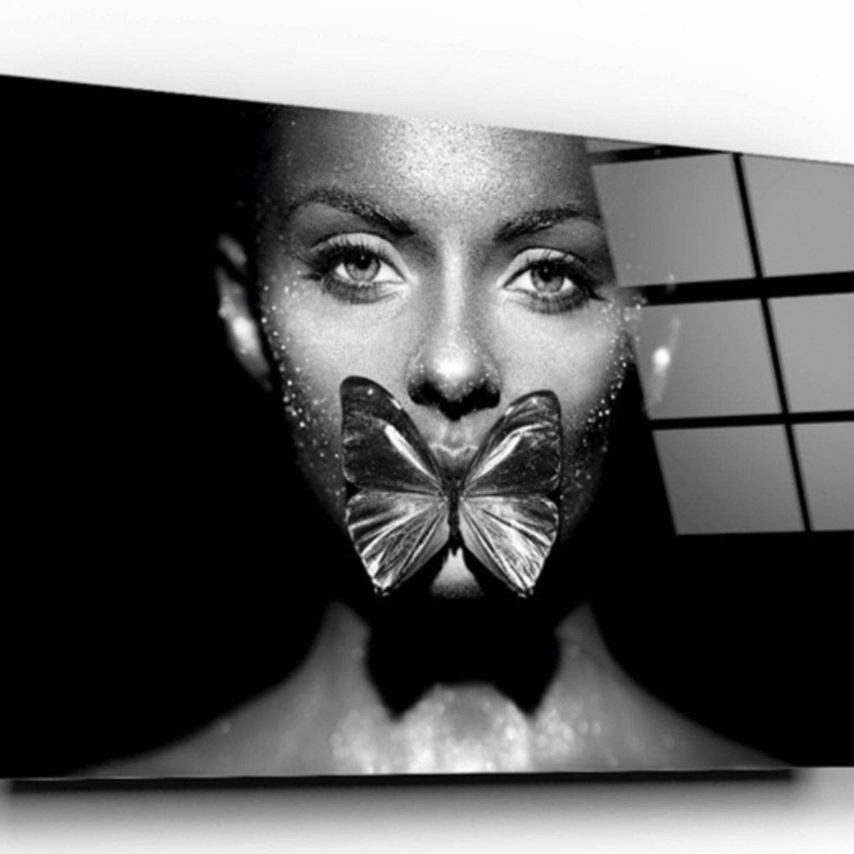 Woman with Butterflies Glass Painting - Artchi