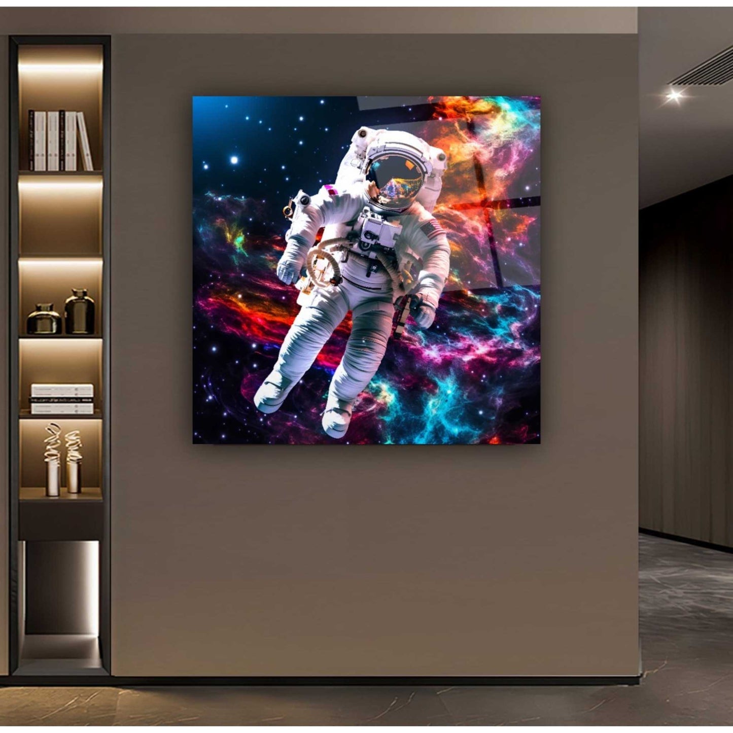 Astronaut Glass Wall Art