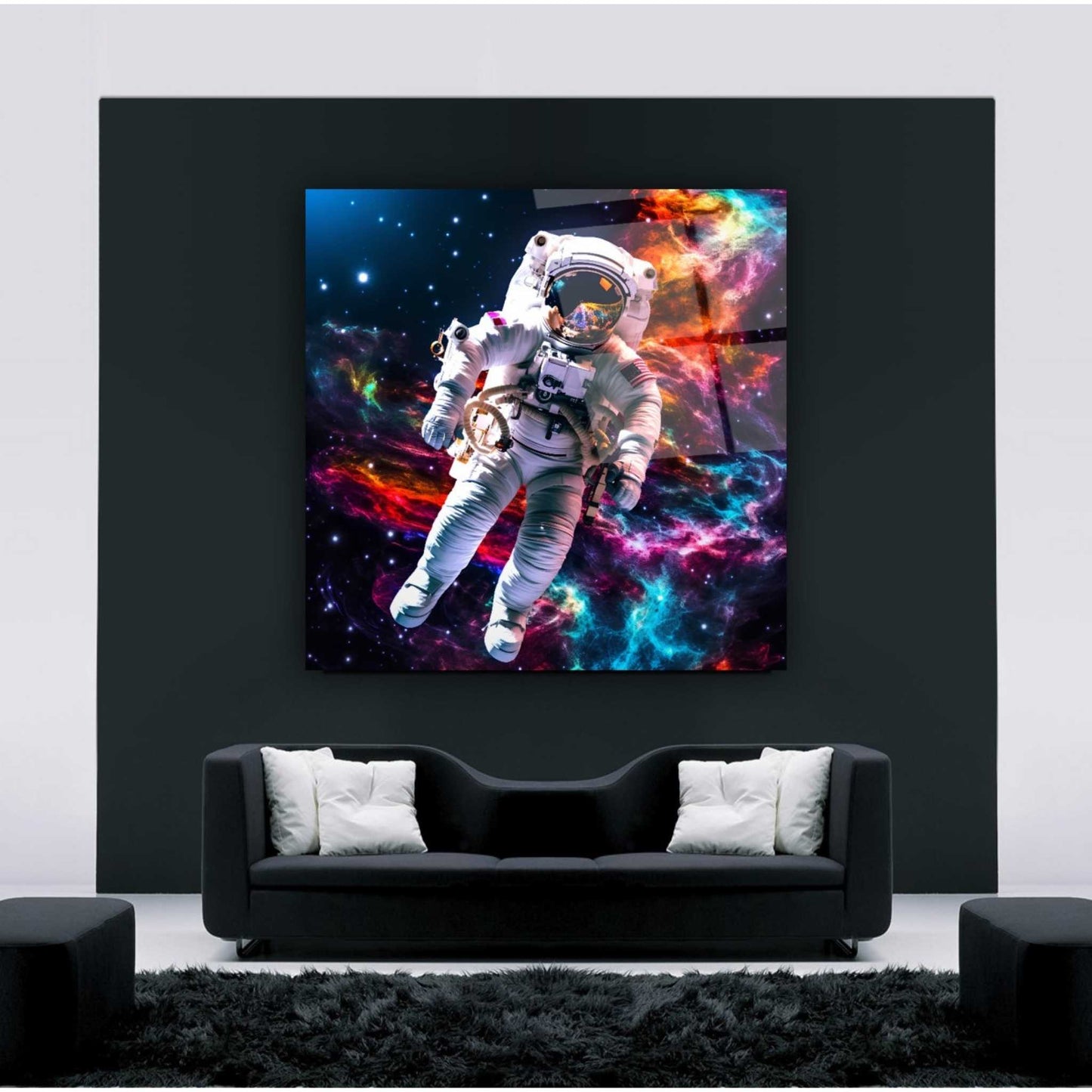 Astronaut Glass Wall Art