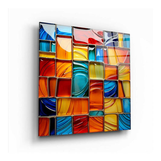 Abstract Design Glass Wall Art