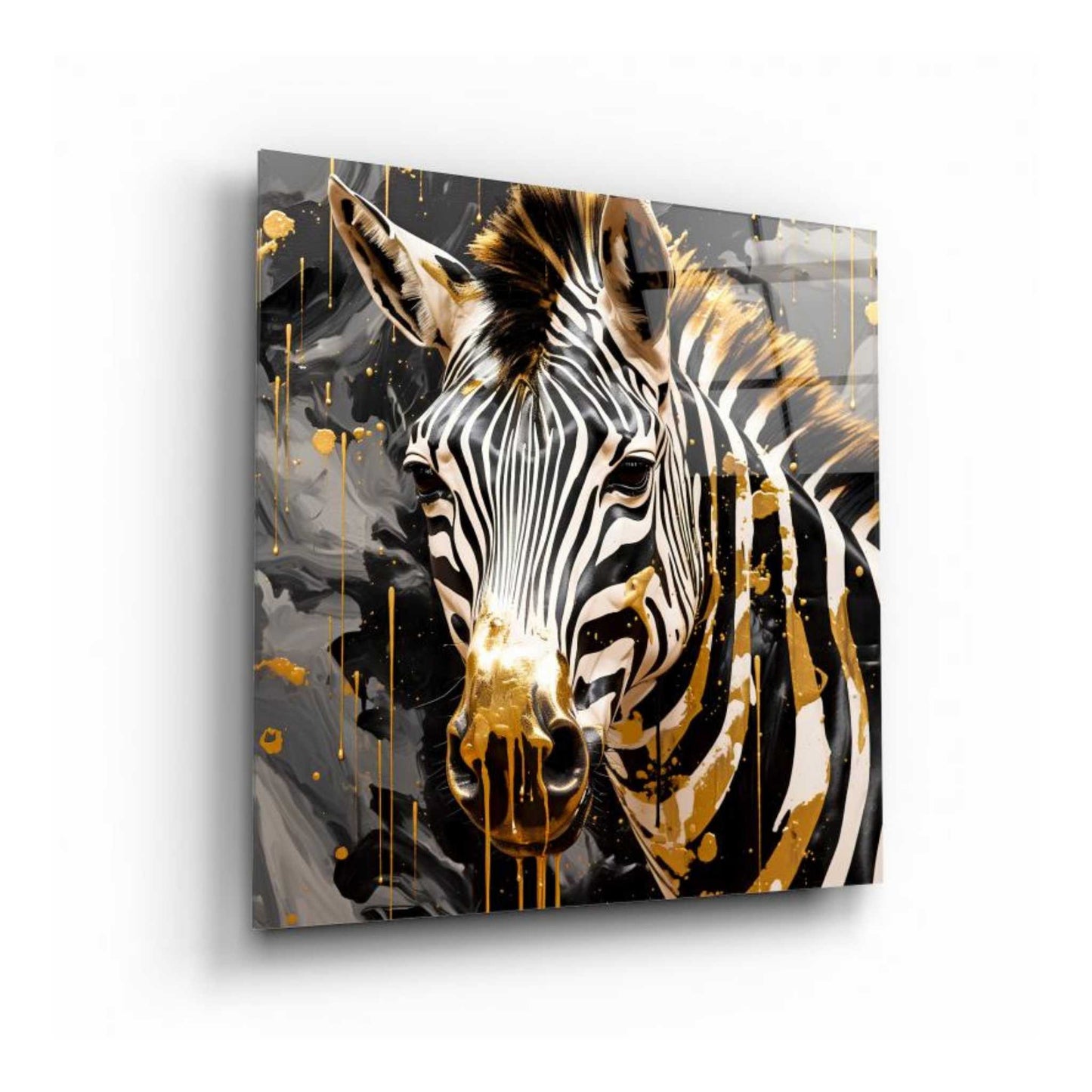 Zebra Glass Wall Art