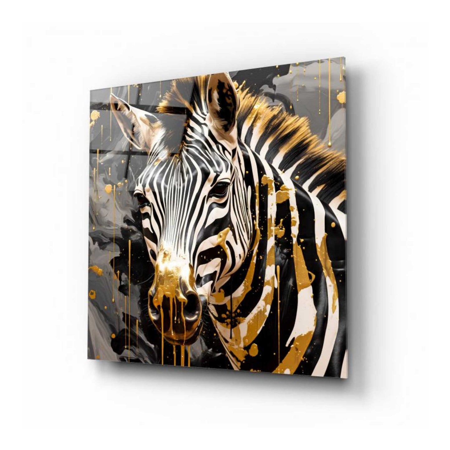 Zebra Glass Wall Art