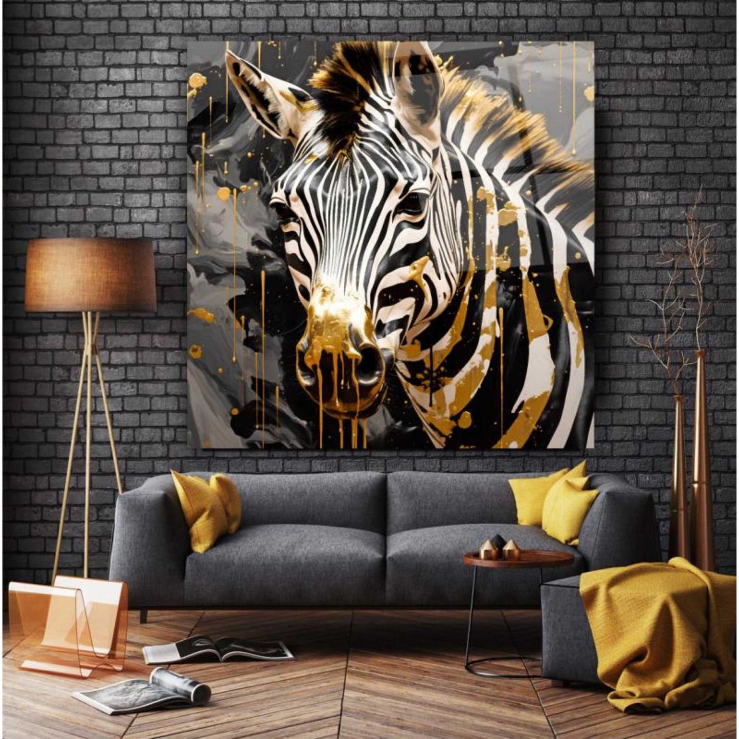 Zebra Glass Wall Art