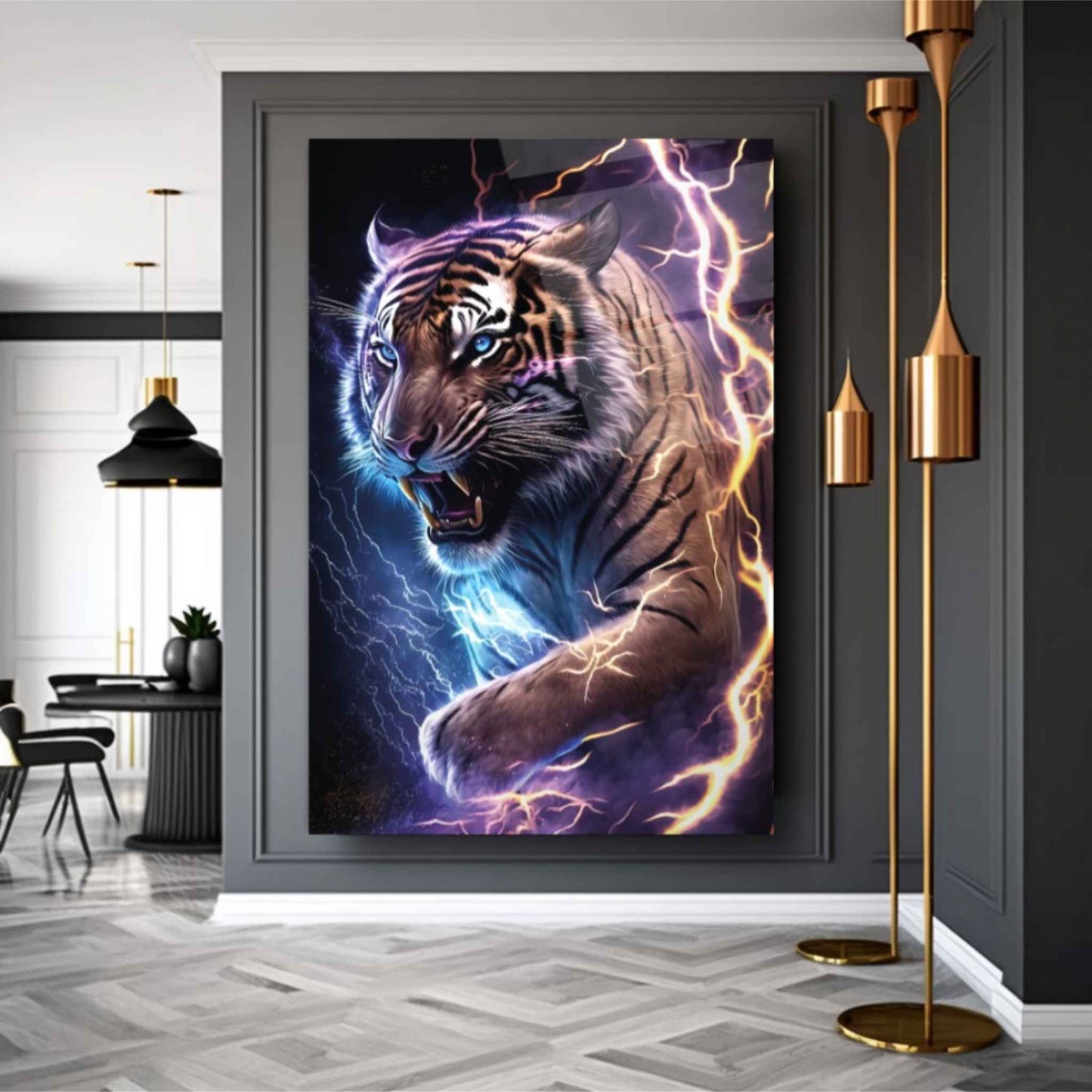 Tiger Glass Wall Art