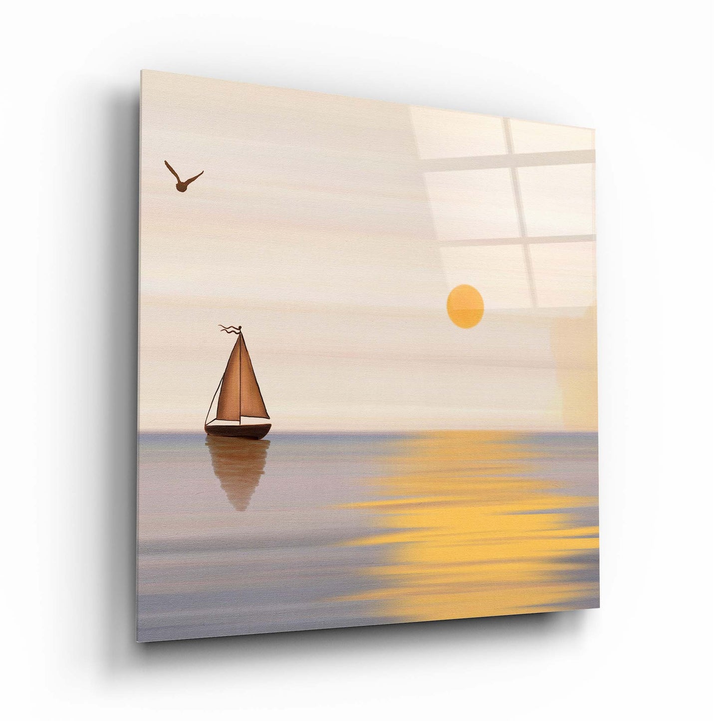 Landscape Sunset Glass Wall Art