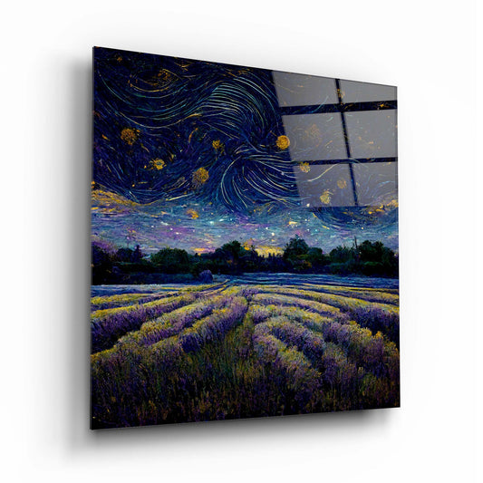 Night Landscape Glass Wall Art