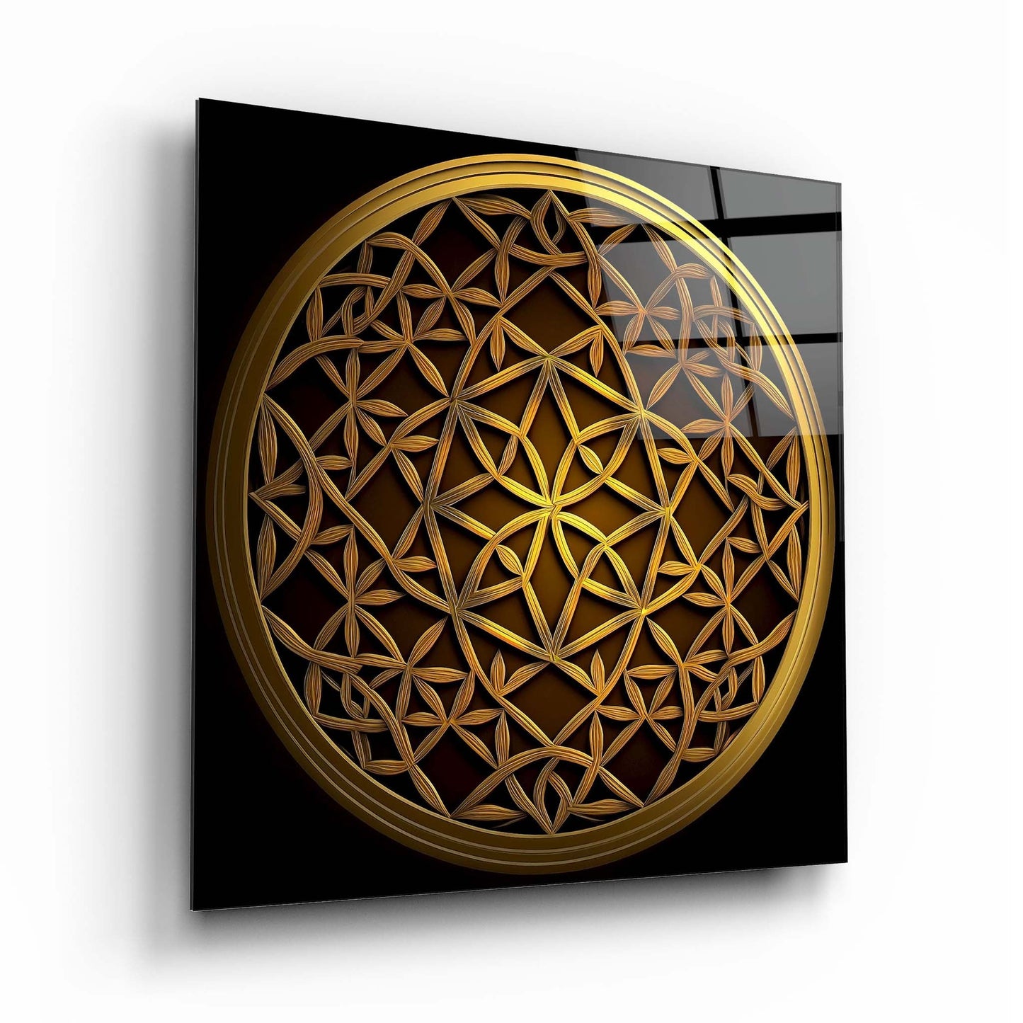 Flower of Life Glass Wall Art