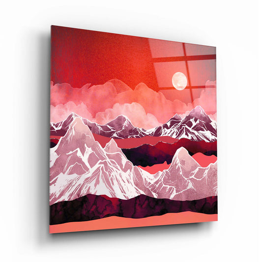 Mountain Landscape Glass Wall Art 2