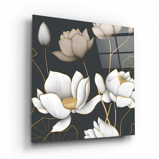 Flowers Glass Wall Art