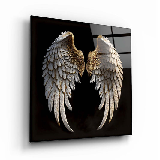 Gold Wing Glass Wall Art