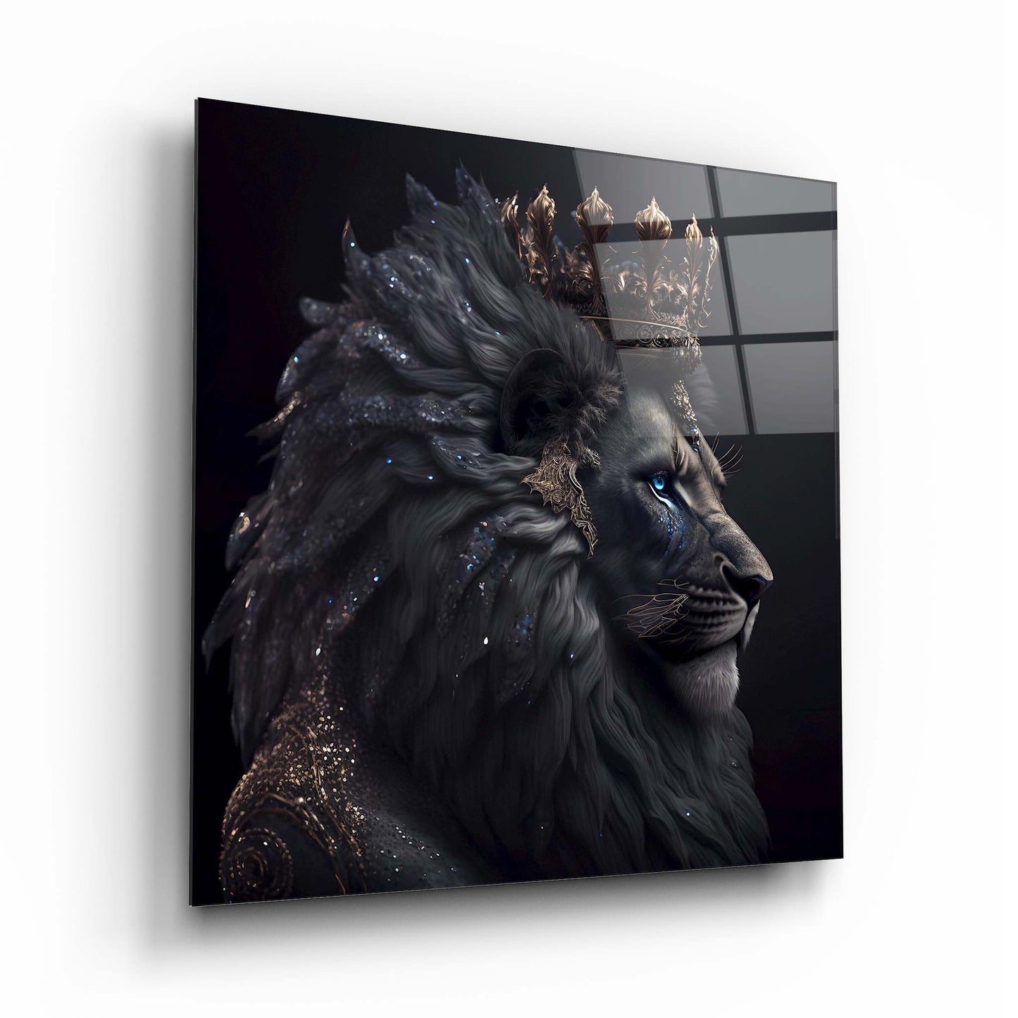 Lion Glass Wall Art 4