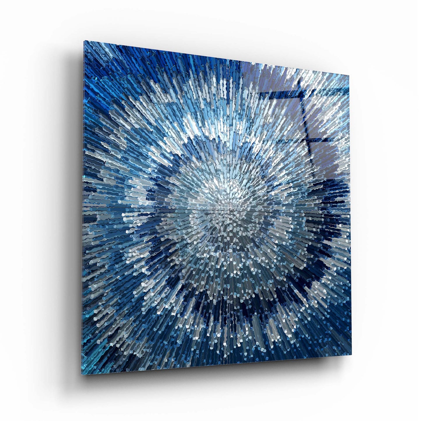 Abstract Blue Glass Wall Art 2