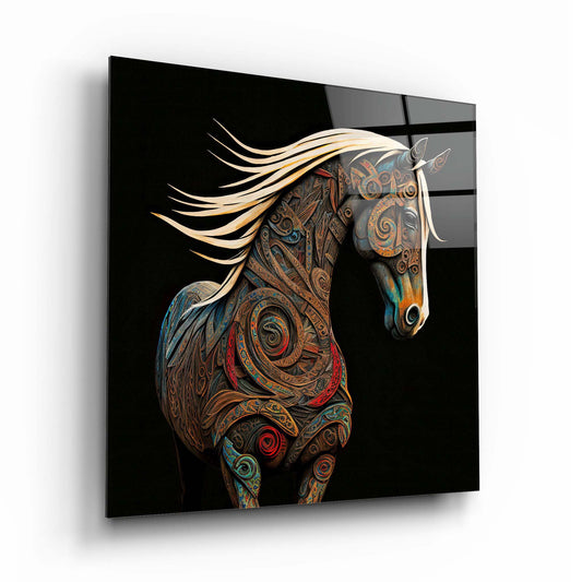 Horse Glass Wall Art 2