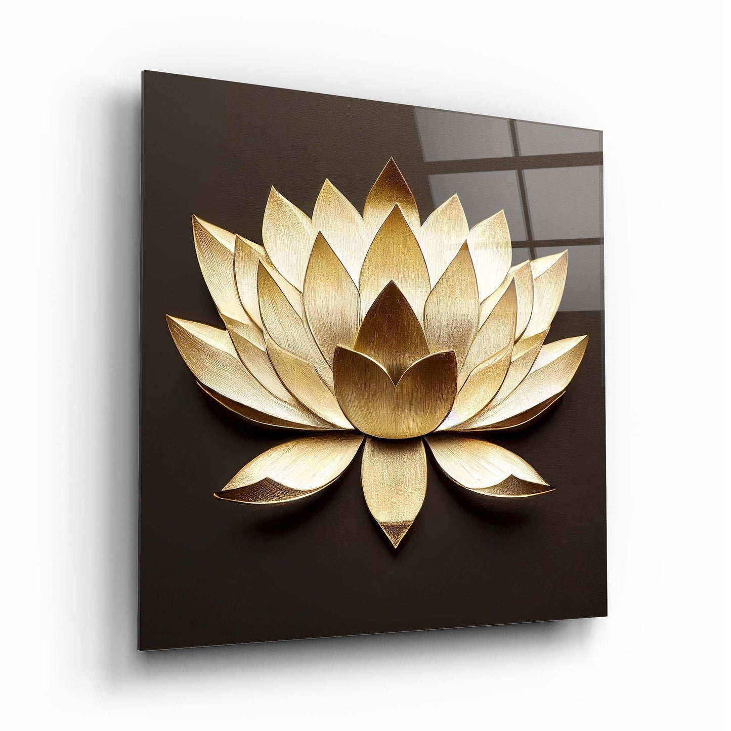 Lotus Flower Glass Wall Art