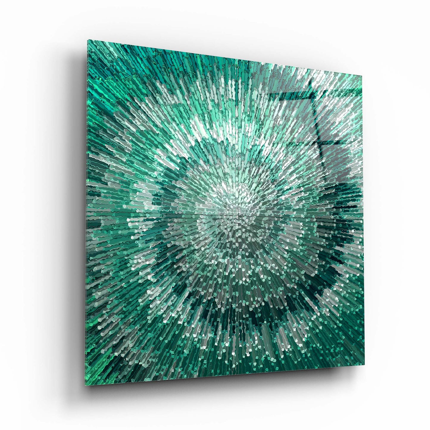 Abstract Green Glass Wall Art