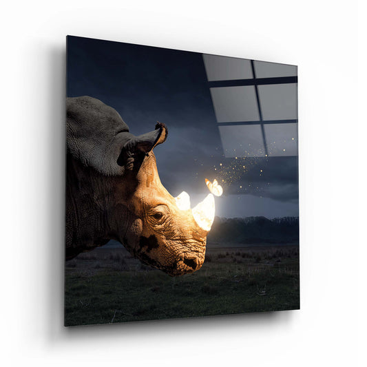 Rhino Glass Wall Art