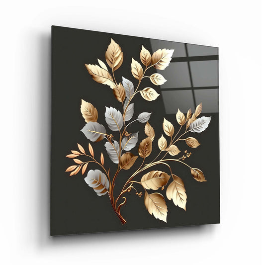 Leaf Glass Wall Art