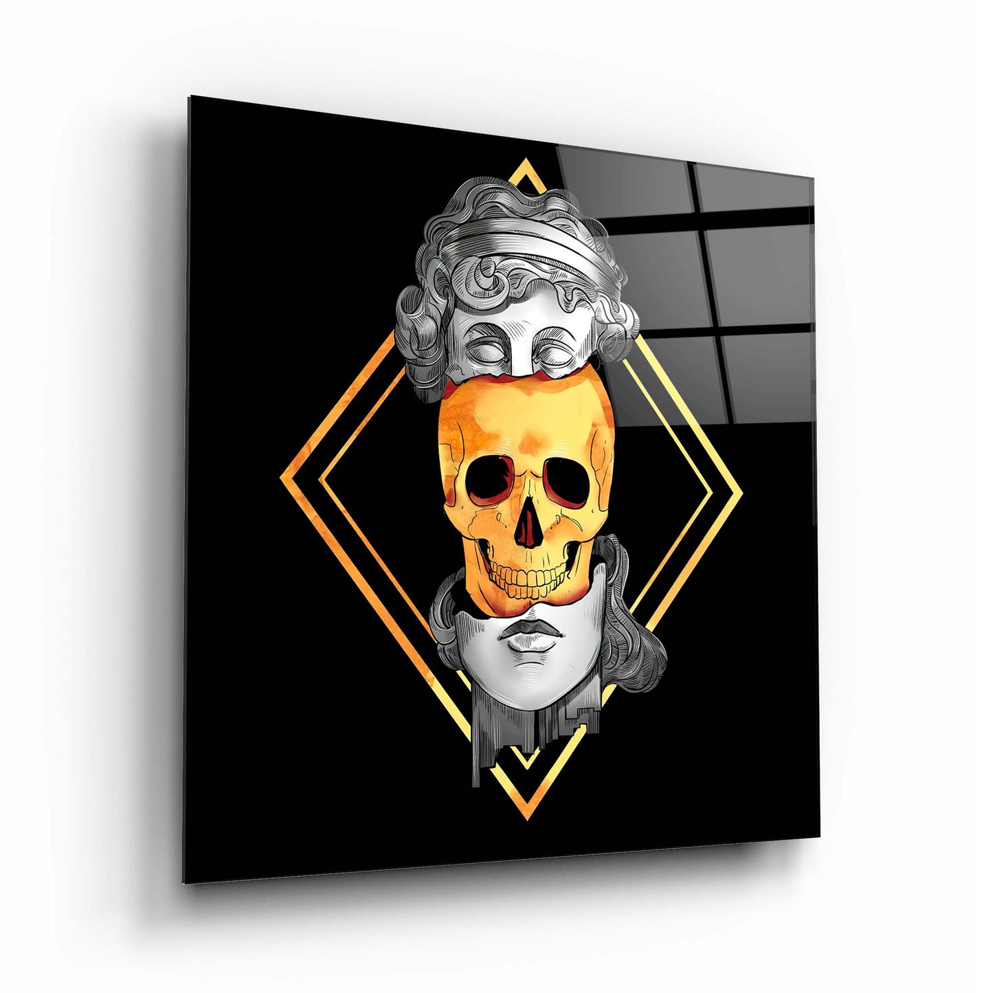 Skull Glass Wall Art