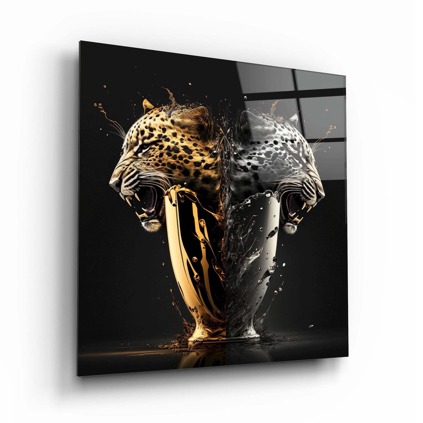 Leopard Glass Wall Art