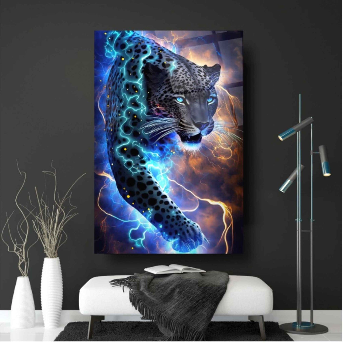 Leopard Glass Wall Art