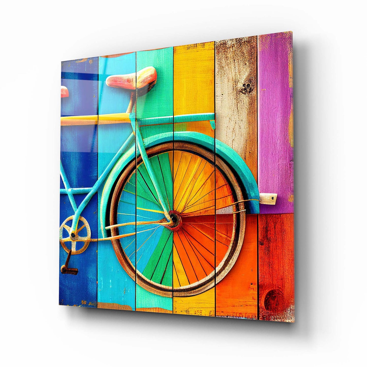 Bicycle Glass Table Wall Art