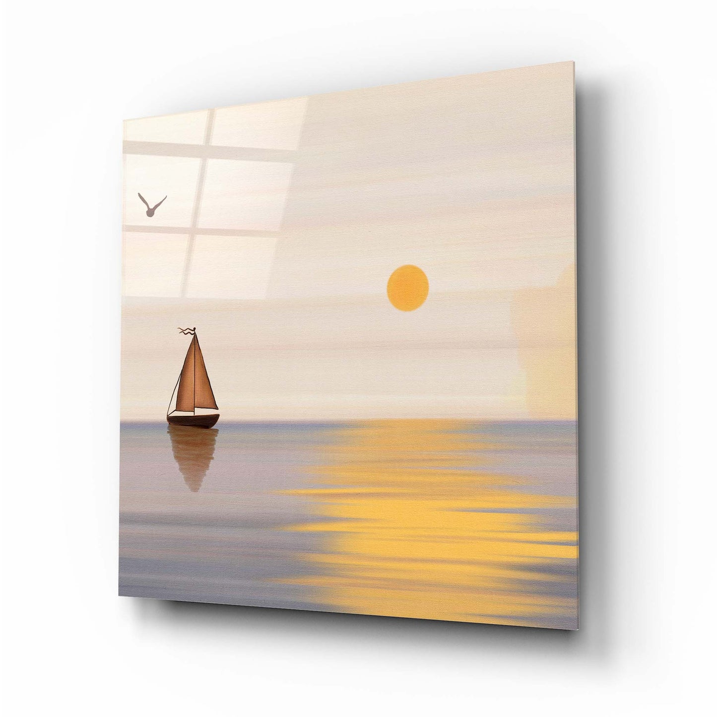 Landscape Sunset Glass Wall Art