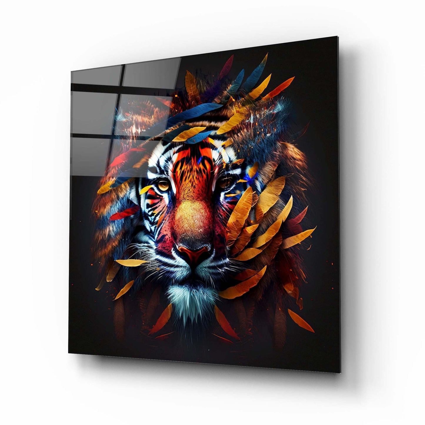 Tiger Glass Wall Art 2