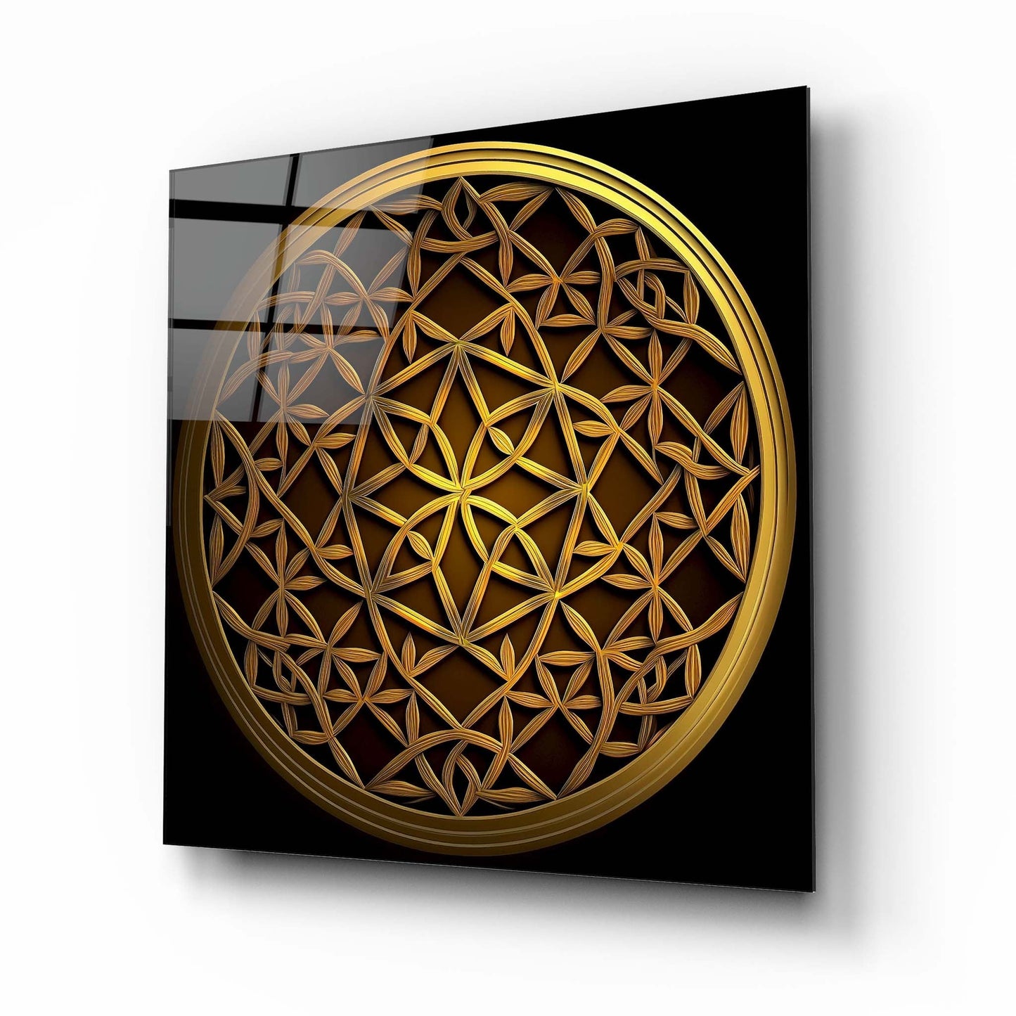 Flower of Life Glass Wall Art