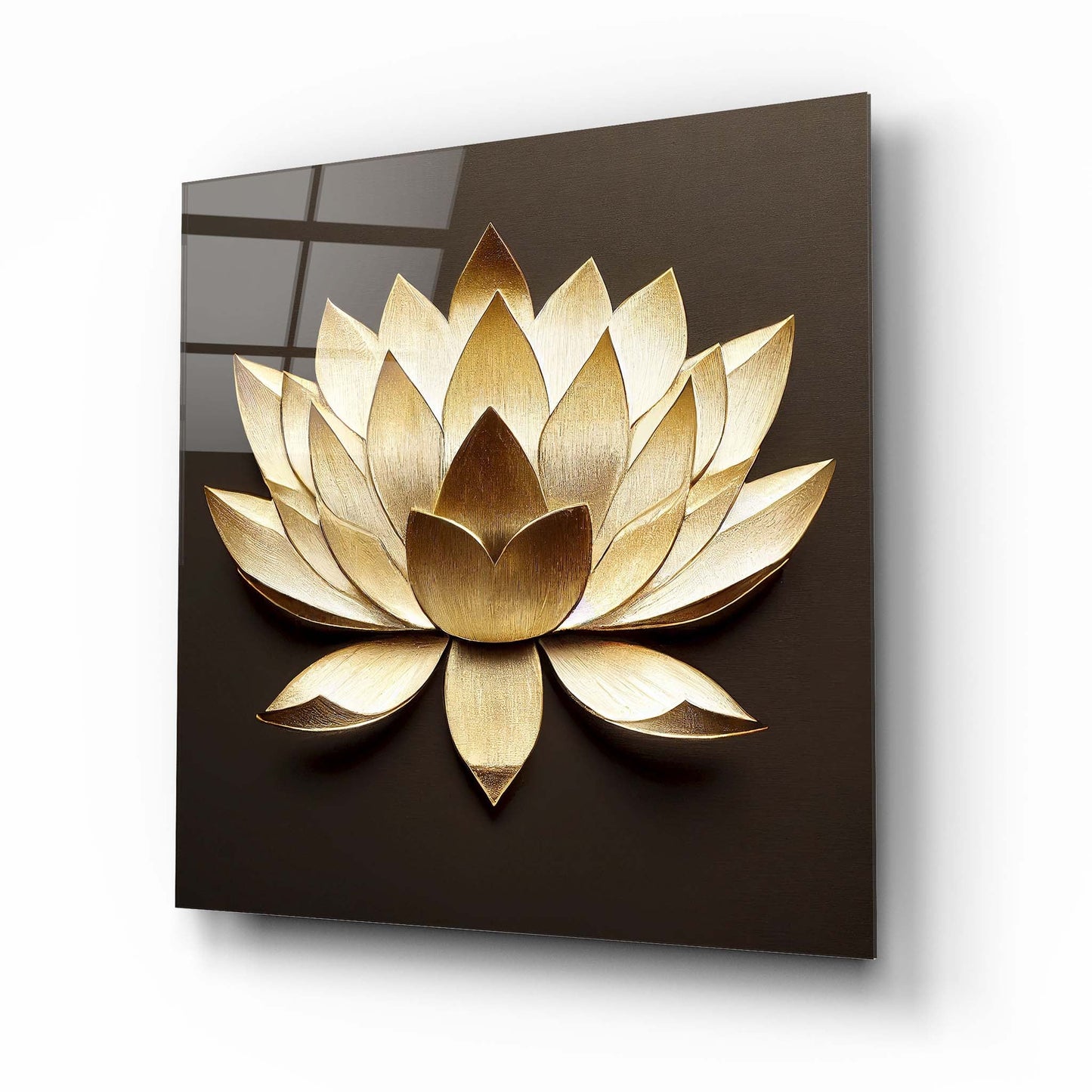 Lotus Flower Glass Wall Art