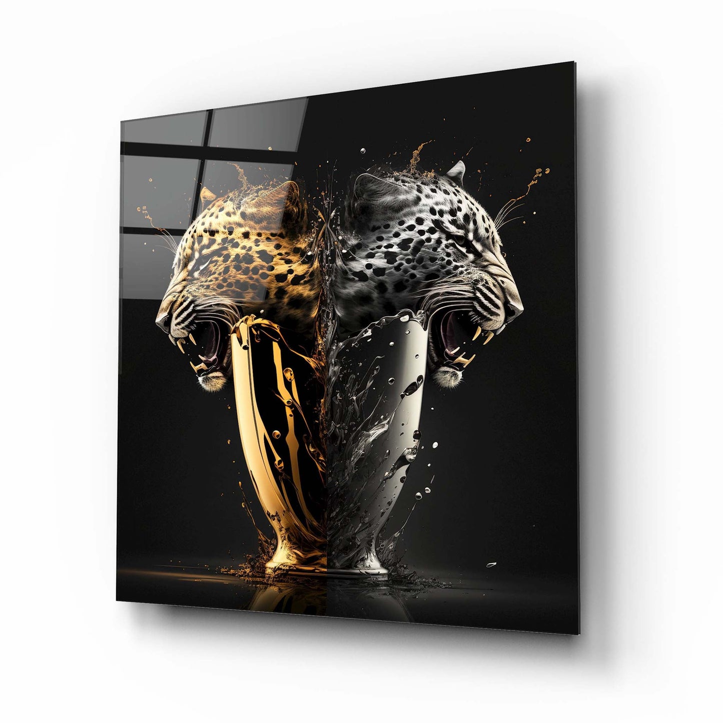 Leopard Glass Wall Art