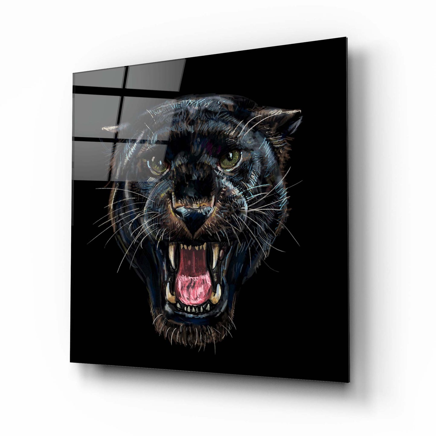 Panther Glass Wall Art 2