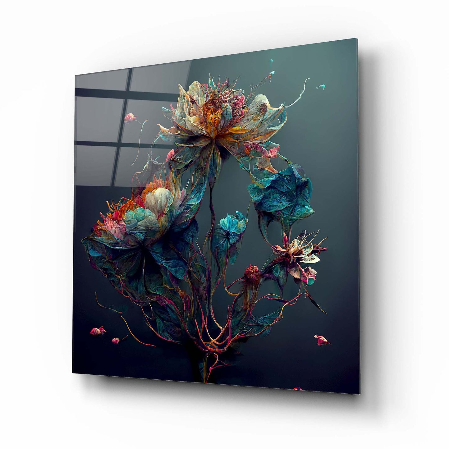 Flower Glass Wall Art