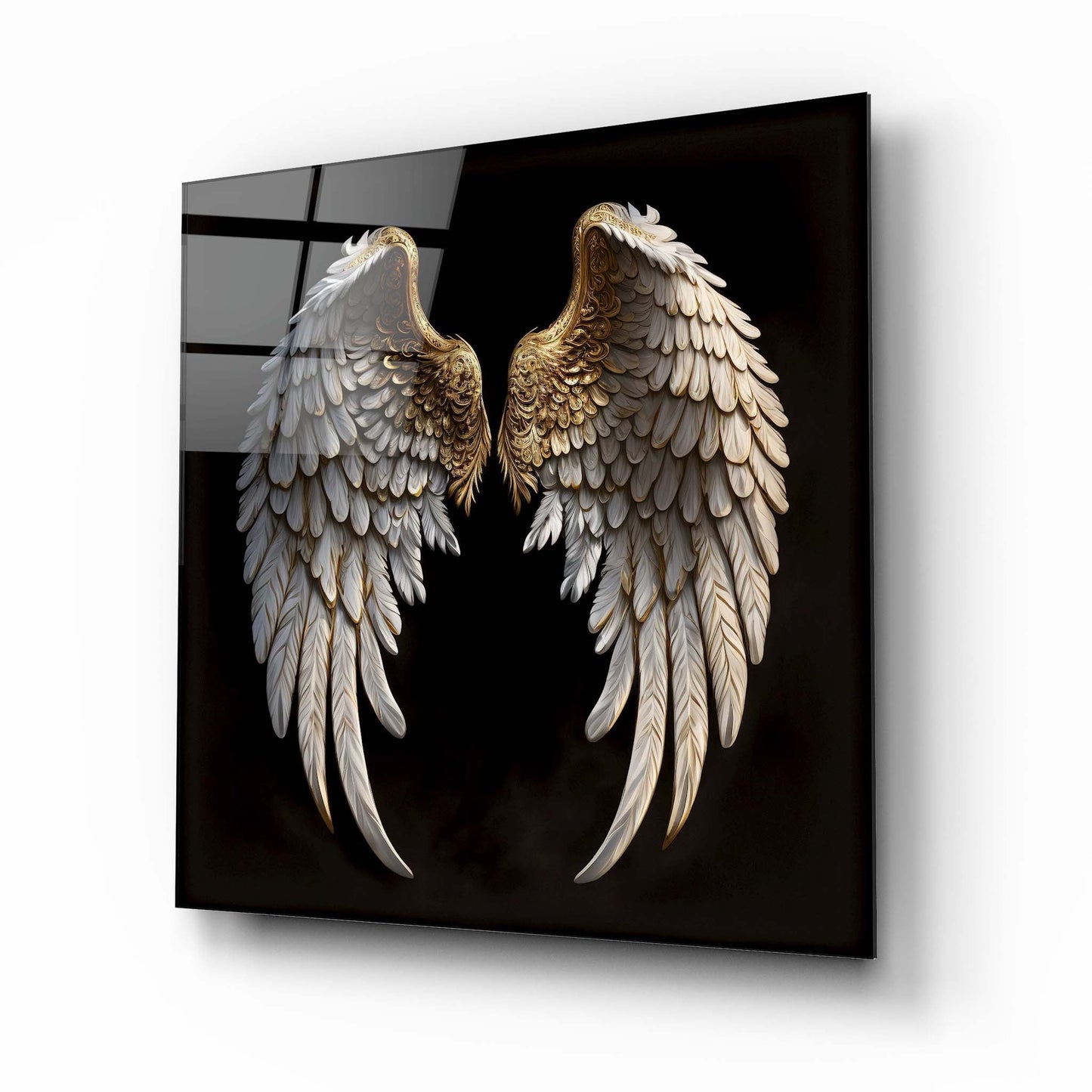 Gold Wing Glass Wall Art